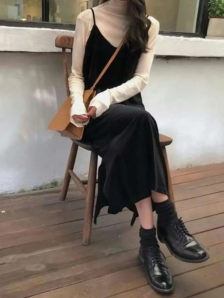 Honeyspot 無地柄 サイドスリット Tシャツなし キャミドレス